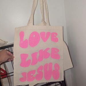 Love like Jesus tote bag